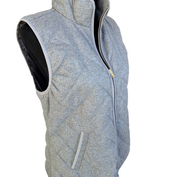 Old Navy Gray Quilted Medium Zip Vest - Picture 2 of 4